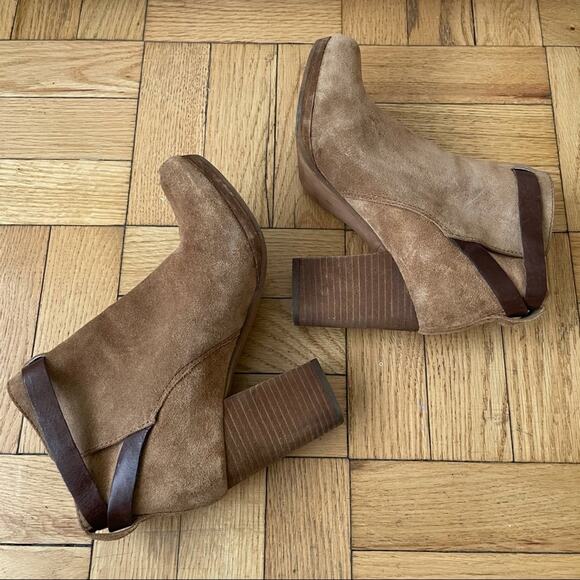Madewell Suede Heeled Ankle Booties Women's 6 US - Picture 6 of 8